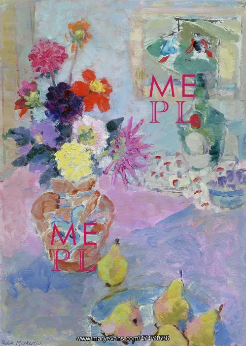 : Still Life with Dahlias ' with pears etc : Still Life with Dahlias ' with pears etc