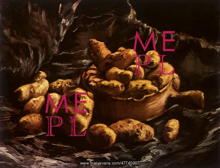 : Still Life with an Earthen Bowl and Potatoes, by Van Gogh : Still Life with an Earthen Bowl and Potatoes, by Van Gogh