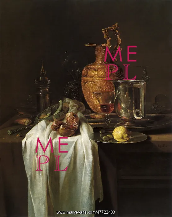 : Still Life with Ewer, Vessel and Pomegranate : Still Life with Ewer, Vessel and Pomegranate
