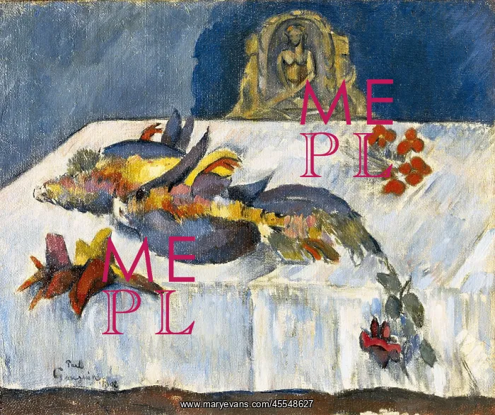 : Still Life with Exotic Birds, by Gauguin : Still Life with Exotic Birds, by Gauguin