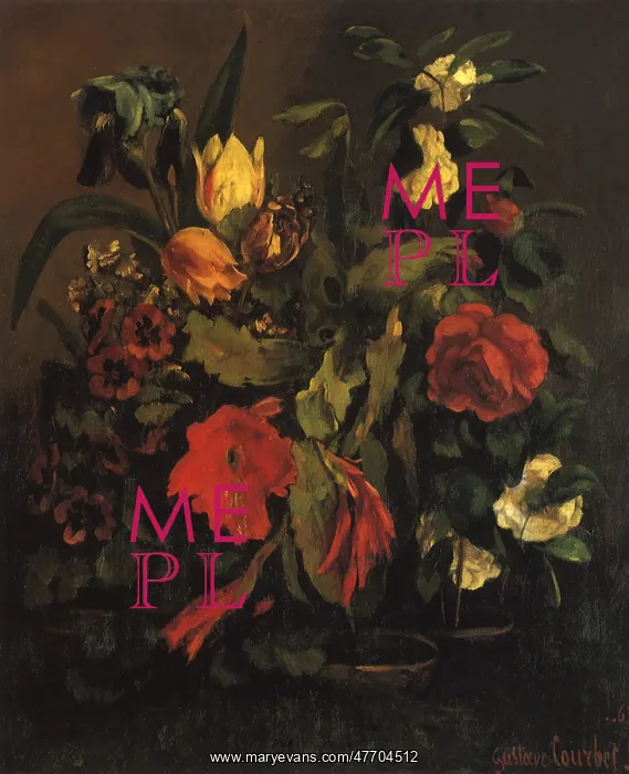  : Still Life of Flowers, by Courbet
