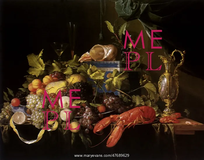 : Still Life with Fruit and Lobster : Still Life with Fruit and Lobster