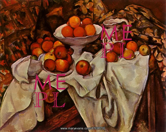 : Still Life with Fruit and Pitcher, by Paul Cezanne : Still Life with Fruit and Pitcher, by Paul Cezanne