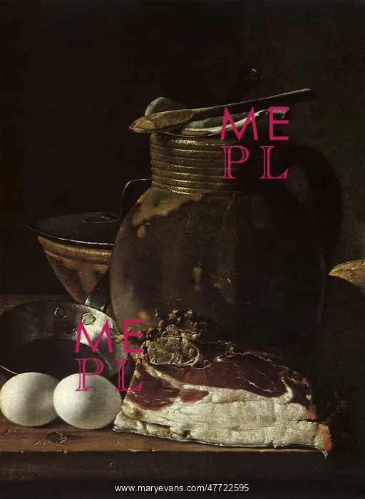 : Still Life with Ham, Eggs and Bread : Still Life with Ham, Eggs and Bread