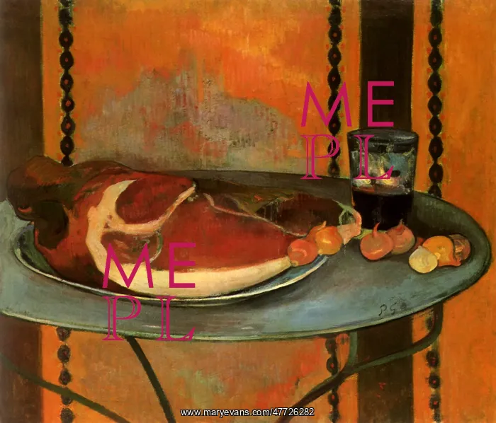 : Still Life With Ham, by Gauguin : Still Life With Ham, by Gauguin