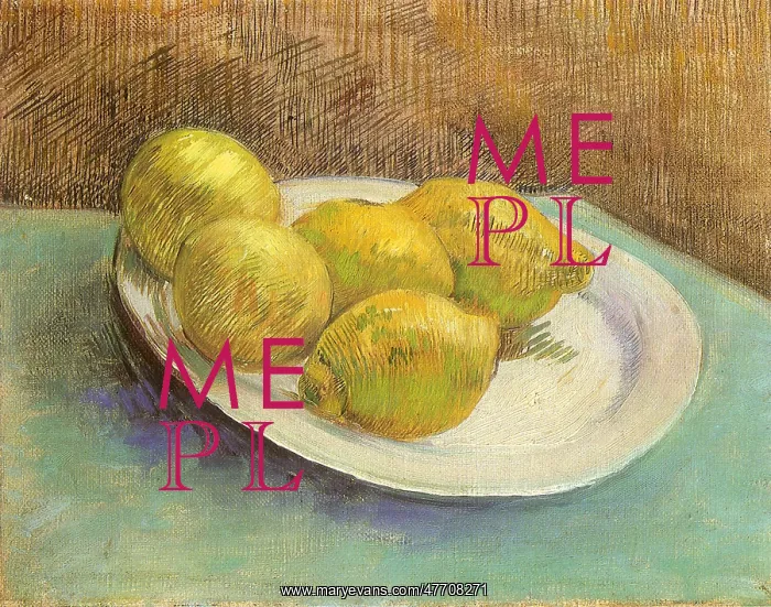 : Still Life with Lemons on a Plate, by Van Gogh : Still Life with Lemons on a Plate, by Van Gogh