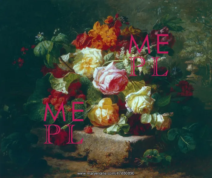  : Still Life with Roses and Raspberries