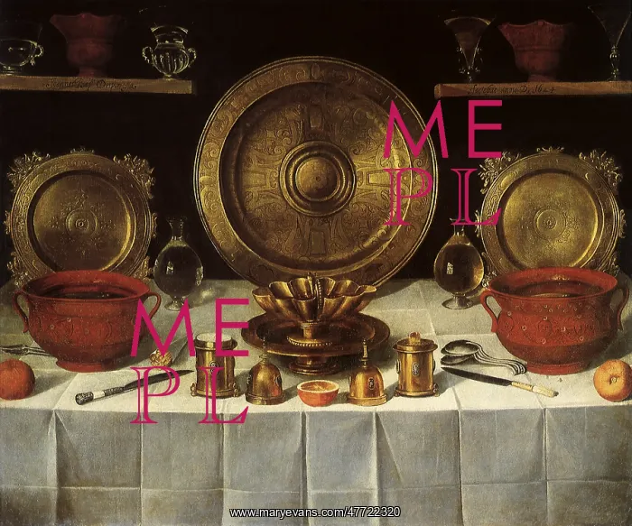: Still Life with Silvergilt Salvers : Still Life with Silvergilt Salvers