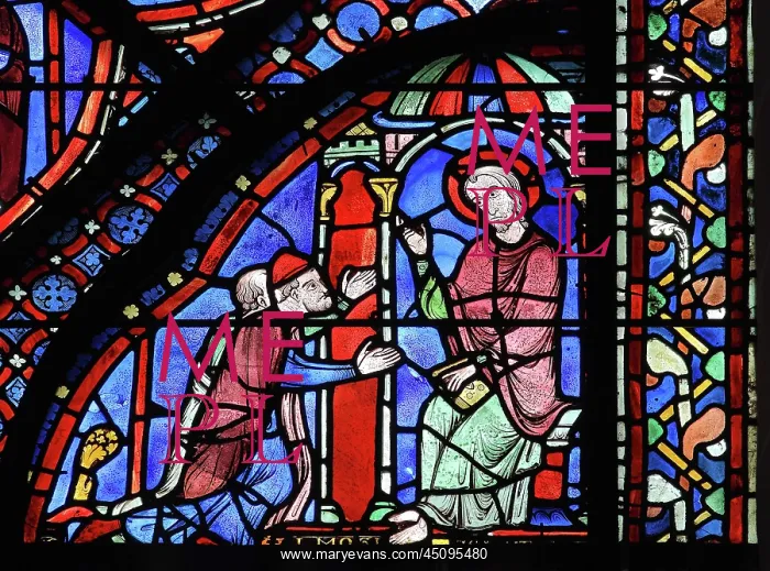 : Life of St James stained glass window, Chartres : Life of St James stained glass window, Chartres