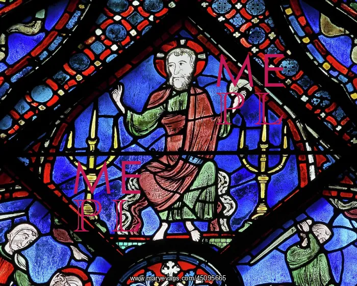 : Life of St James stained glass window, Chartres : Life of St James stained glass window, Chartres