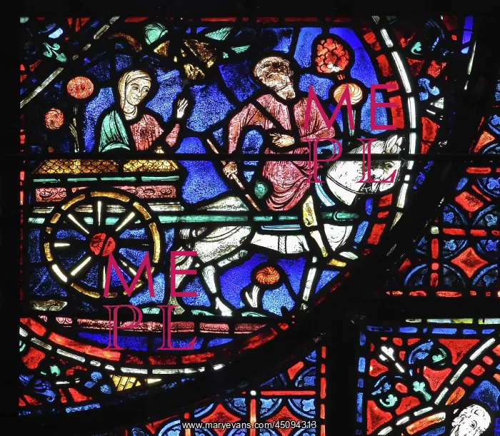 : Life of St Stephen stained glass window, Chartres : Life of St Stephen stained glass window, Chartres