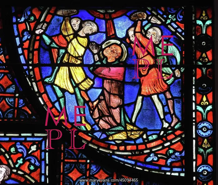 : Life of St Stephen stained glass window, Chartres : Life of St Stephen stained glass window, Chartres