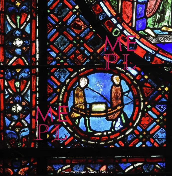 : Life of St Sylvester stained glass window, Chartres : Life of St Sylvester stained glass window, Chartres