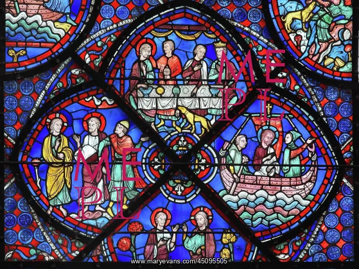 : Life of St Thomas stained glass window, Chartres : Life of St Thomas stained glass window, Chartres