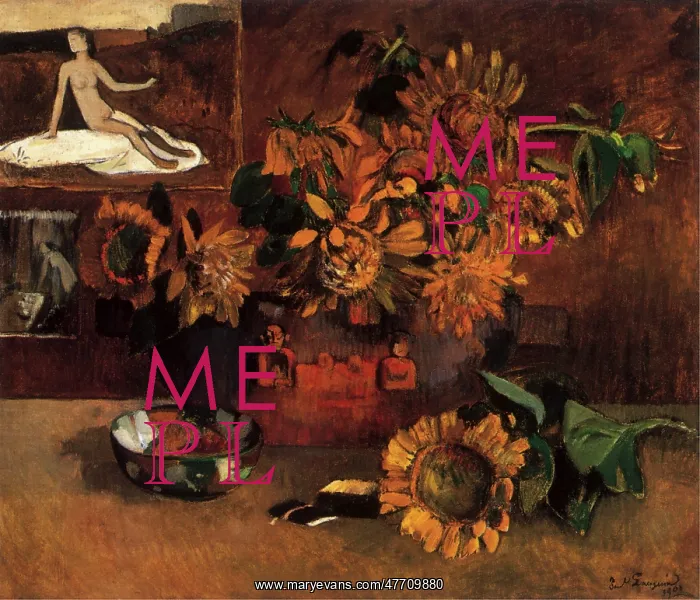 : Still Life with Sunflowers, by Gauguin : Still Life with Sunflowers, by Gauguin