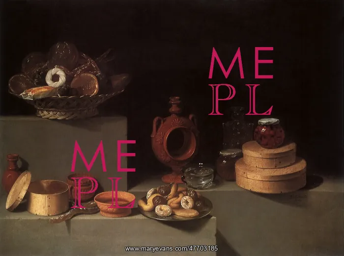 : Still Life with Sweets and Pottery : Still Life with Sweets and Pottery