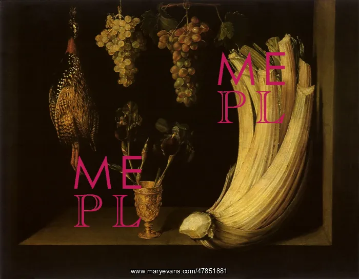 : Still Life (Thistle, Grapes, Partridge, and Irises) : Still Life (Thistle, Grapes, Partridge, and Irises)