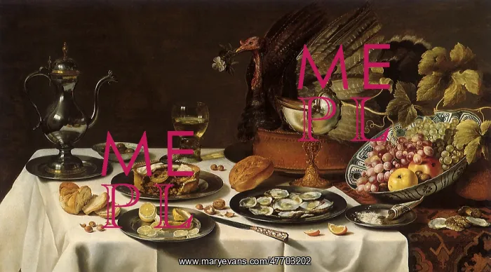 : Still Life with Turkey Pie : Still Life with Turkey Pie