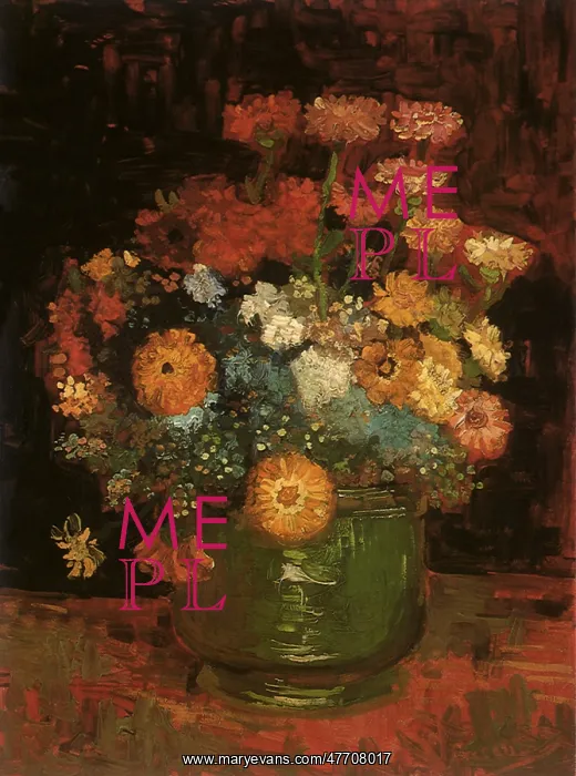 : Still Life with Zinnias, by Van Gogh : Still Life with Zinnias, by Van Gogh