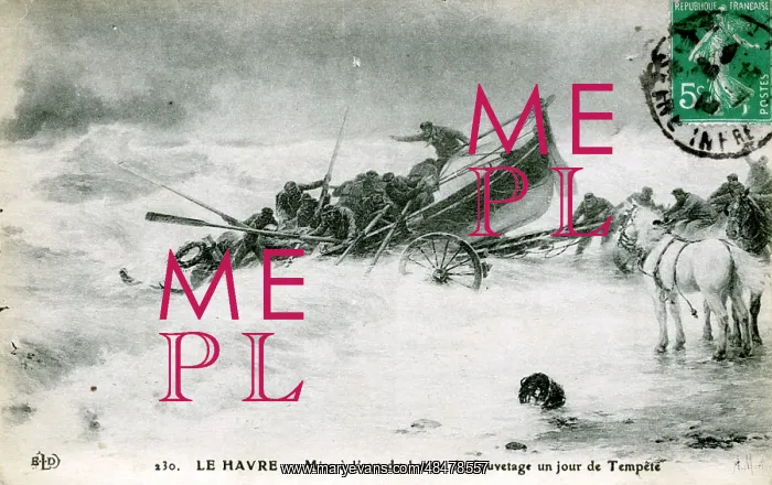 : Lifeboat in a Storm, Le Harvre : Lifeboat in a Storm, Le Harvre
