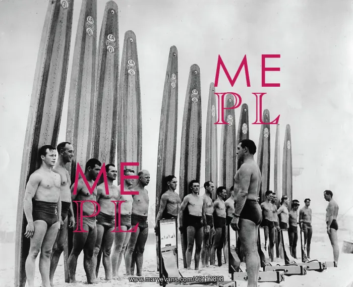 : Lifeguards with their paddle boards : Lifeguards with their paddle boards