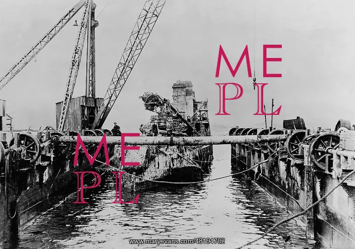 : Lifted ship in the dock : Lifted ship in the dock