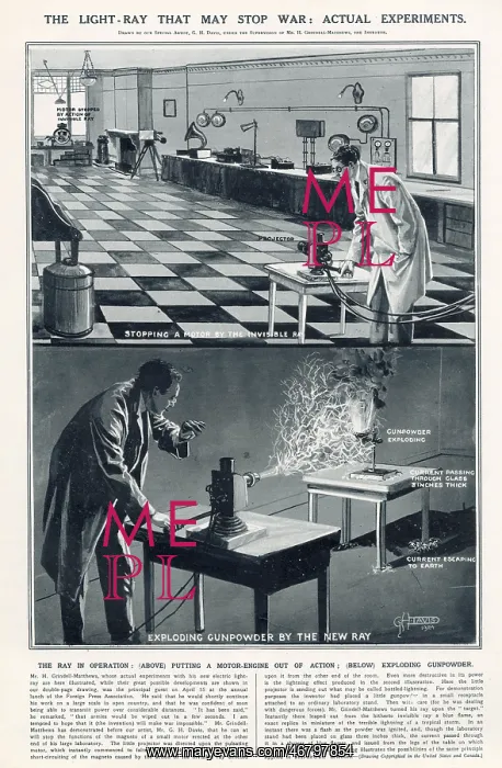 : Light - ray that may stop war: Actual experiments 1924 : Light - ray that may stop war: Actual experiments 1924