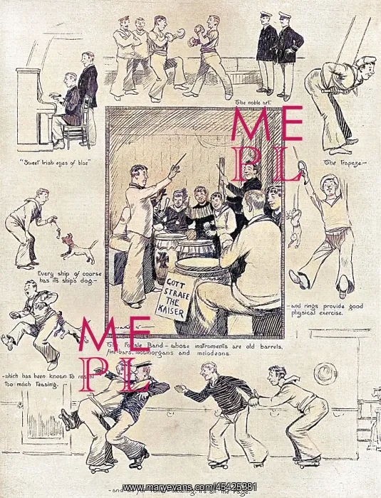  : Lighter side of Life on an Armed Liner, WW1 by Arthur Watts
