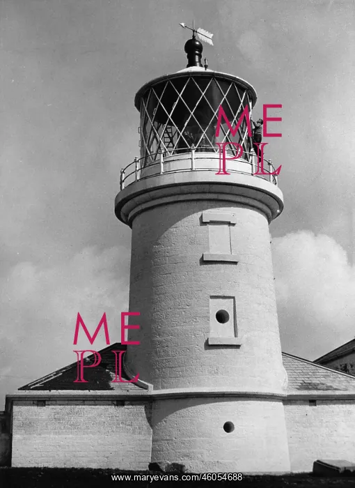: Lighthouse being cleaned : Lighthouse being cleaned
