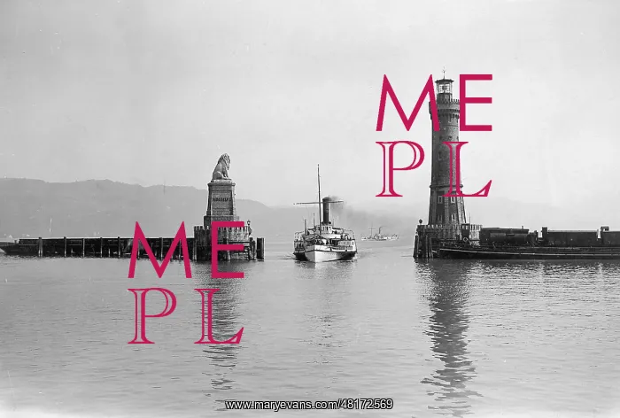 : Lighthouse of Lindau, 1913 : Lighthouse of Lindau, 1913