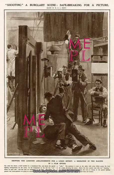 : Lighting Arrangement in Film Studio 1921 : Lighting Arrangement in Film Studio 1921