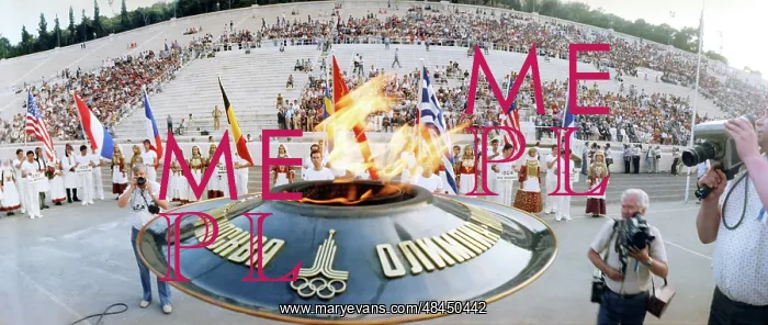 : Lighting ceremony of Olympic flame in Olympia, 1980 : Lighting ceremony of Olympic flame in Olympia, 1980
