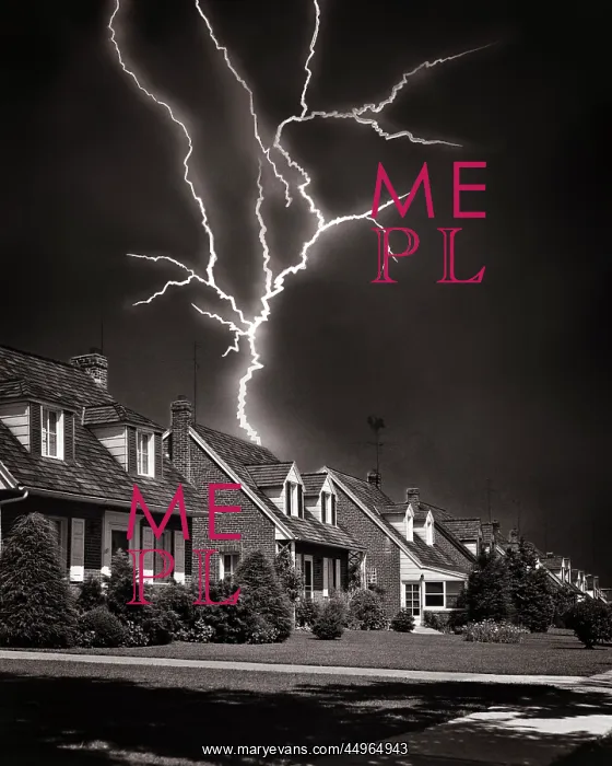 : Lightning Storm Over Residential : Lightning Storm Over Residential