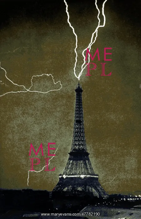 : Lightning Strikes Eiffel Tower, 1902 : Lightning Strikes Eiffel Tower, 1902