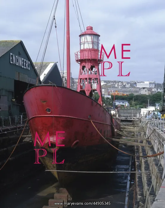  : Lightship in dry dock, Cornwall