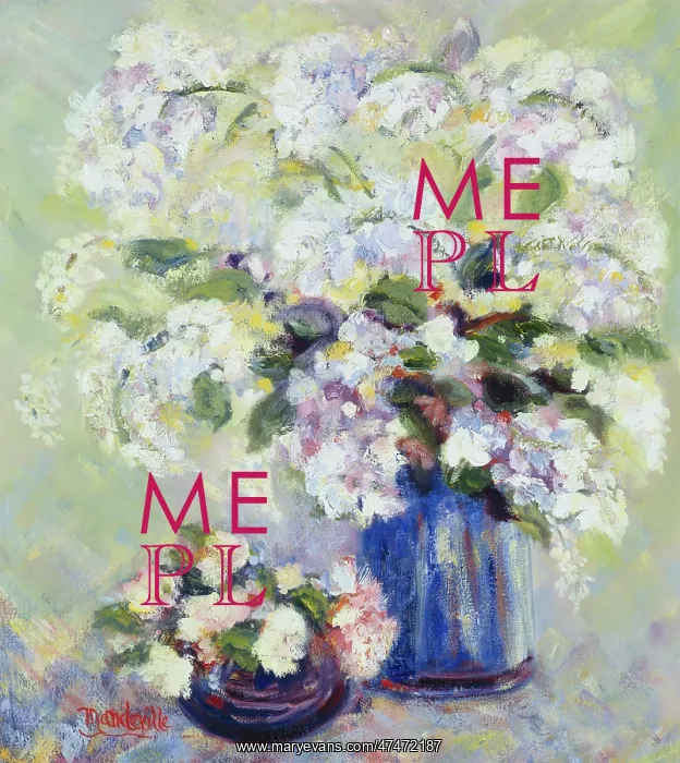 : Lilac in a Blue Jug : Lilac in a Blue Jug