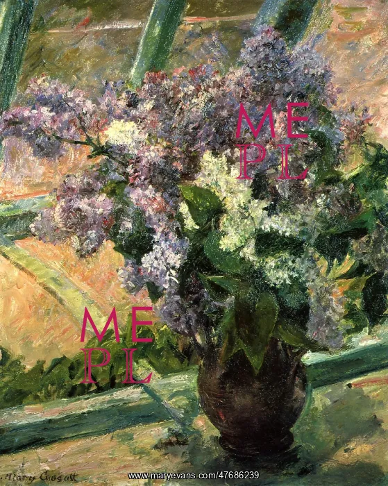  : Lilacs in a Window, by Cassatt