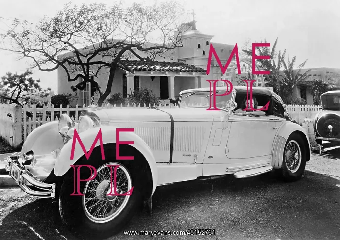 : Lilian Harvey in her Mercedes : Lilian Harvey in her Mercedes