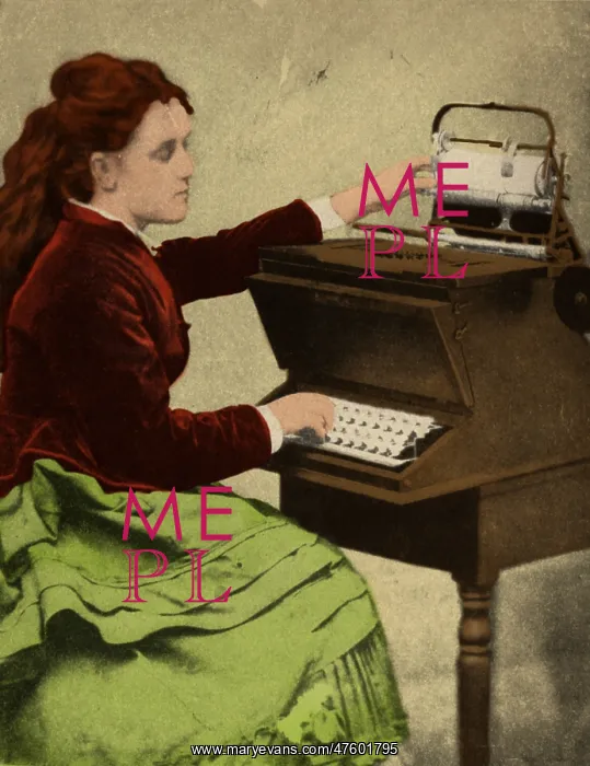 : Lillian Sholes, The First Typist, 1872 : Lillian Sholes, The First Typist, 1872