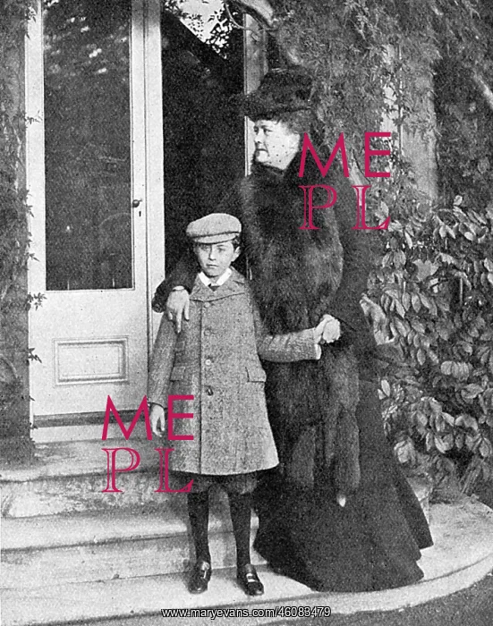 : Lily Duchess of Marlborough with her son : Lily Duchess of Marlborough with her son