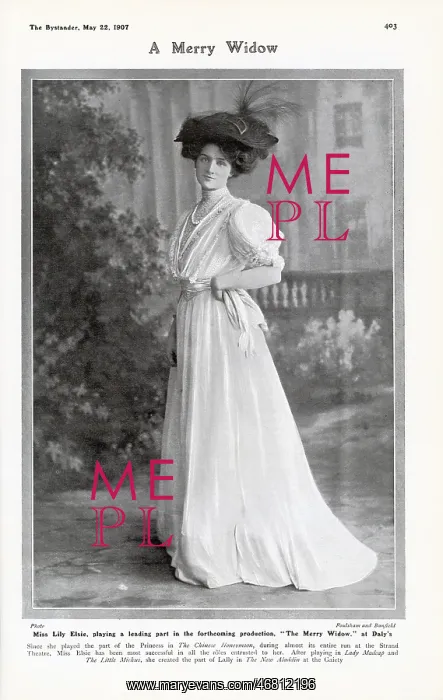 : Lily Elsie in The Merry Widow : Lily Elsie in The Merry Widow