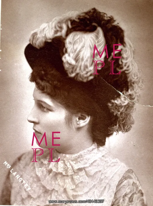  : Lily or Lillie Langtry, Victorian actress