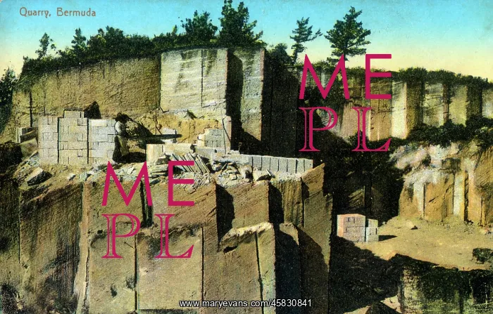 : Limestone quarry in Bermuda : Limestone quarry in Bermuda