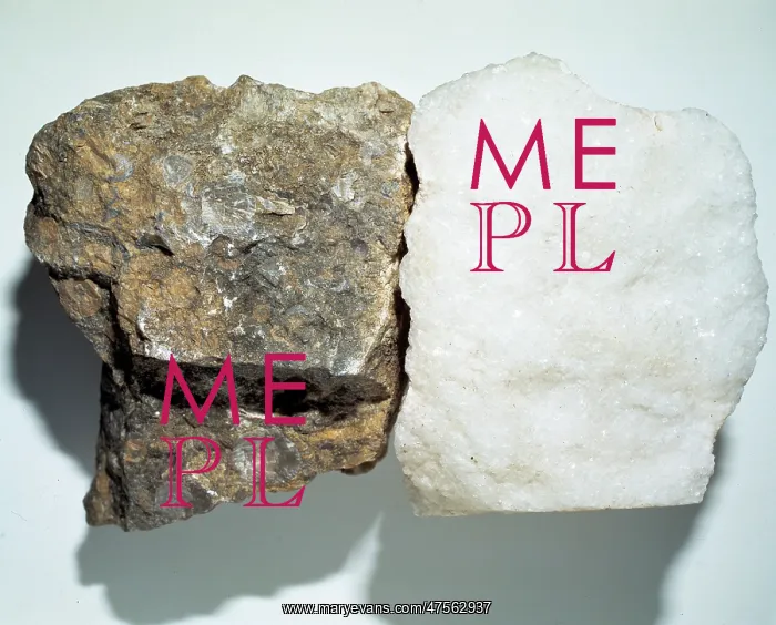 : Limestone (right) and marble (left) : Limestone (right) and marble (left)