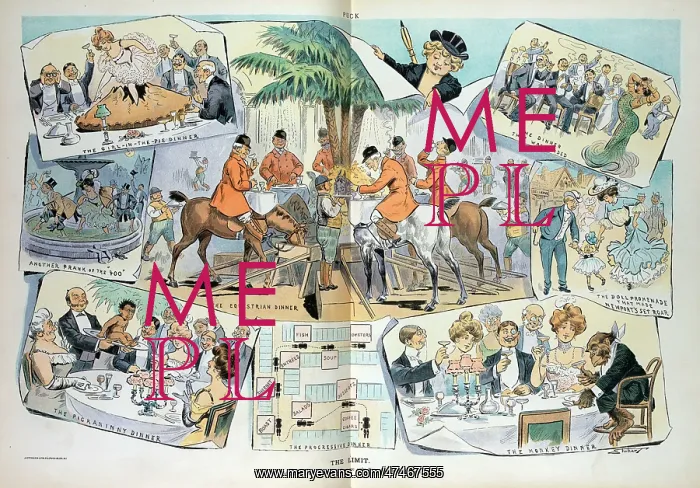 : The limit. Illustration shows a vignette cartoon with men on horseback : The limit. Illustration shows a vignette cartoon with men on horseback