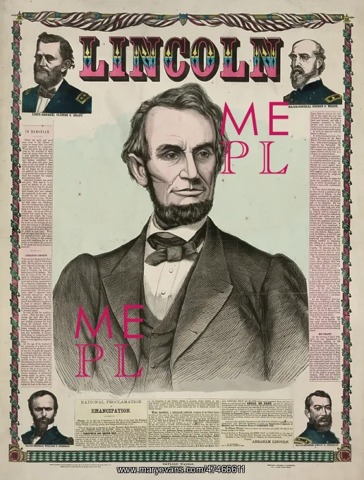  : Lincoln. Date c1865