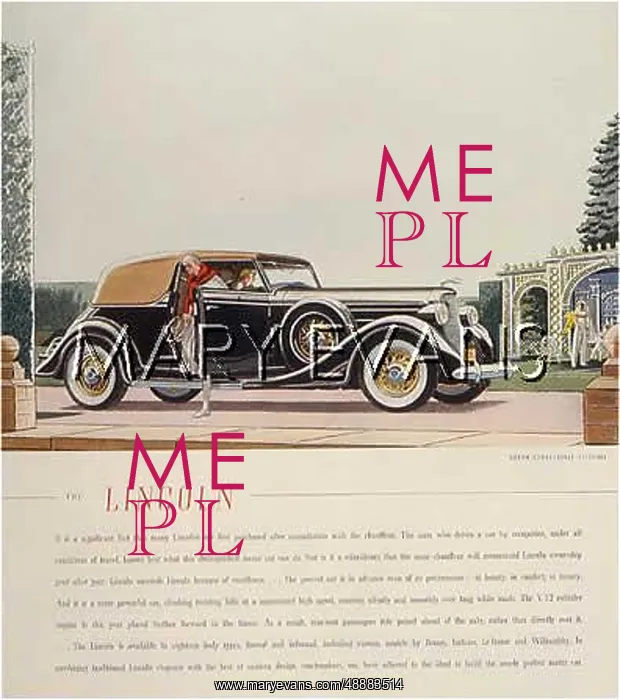 : LINCOLN ADVERT 1935 : LINCOLN ADVERT 1935