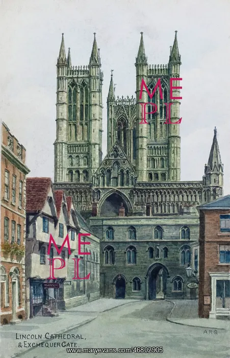 : Lincoln Cathedral and Exchequer Gate, Lincoln, Lincolnshire : Lincoln Cathedral and Exchequer Gate, Lincoln, Lincolnshire