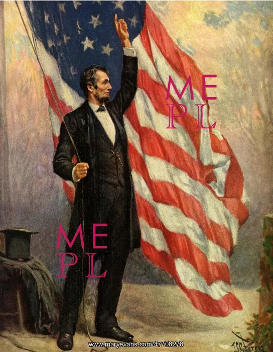  : Lincoln and Flag