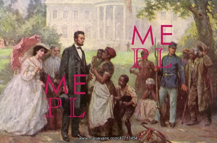 : Lincoln with Freed Slaves : Lincoln with Freed Slaves